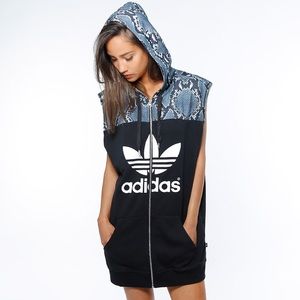 ADIDAS LA Snake Print sleeveless hoodie desss
